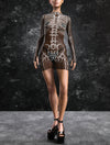 Inside Out Dark Mesh Short Dress