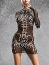 Inside Out Dark Mesh Short Dress