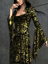 Golden Ocult Witcher Long Dress
