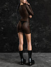 Just Black Mesh Short Dress