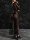 Just Black Mesh Single Cut Dress