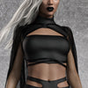 Just Black Cutout Rave Top