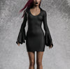 Kira Hooded Bell Sleeve Dress
