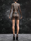 Inside Out Dark Mesh Short Dress