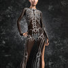 Inside Out Dark Mesh Single Cut Dress