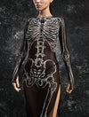 Inside Out Dark Mesh Single Cut Dress