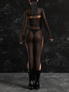 Just Black Mesh Shrug Dress