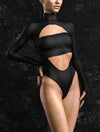 Just Black Open-Heart Leotard