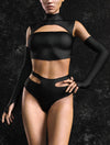 Just Black Cutout Rave Top
