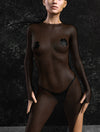 Just Black Mesh Single Cut Dress