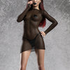 Just Black Mesh Short Dress