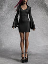 Kira Hooded Bell Sleeve Dress