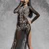 Inside Out Dark Mesh Single Cut Dress