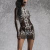 Inside Out Dark Mesh Short Dress