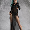Just Black Split Leotard Set