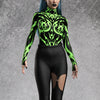 Sign Of Damnation Green Leotard Leggings Set