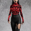 Sign Of Damnation Red Leotard Leggings Set