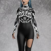 Sign Of Damnation White Leotard Leggings Set