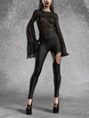Heart Of Darkness Grey Bare Back Leggings Set