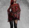 Heart Of Darkness Red Bare Back Leggings Set