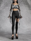 Sign Of Damnation White Trumpette Top