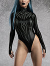 Heart Of Darkness Grey Leotard Skirt Set