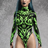 Sign Of Damnation Green Back Zip Leotard