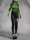 Sign Of Damnation Green Leotard Leggings Set