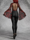 Heart Of Darkness Red Bare Back Leggings Set