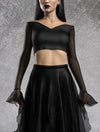 Just Black Trumpette Top