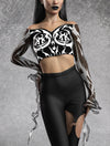 Sign Of Damnation White Trumpette Top