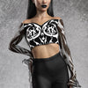 Sign Of Damnation White Trumpette Top