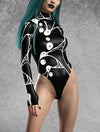 Omni White Back Zip Leotard