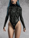 Winged Sadness Back Zip Leotard