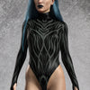 Winged Sadness Back Zip Leotard