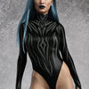 Heart Of Darkness Grey Back Zip Leotard